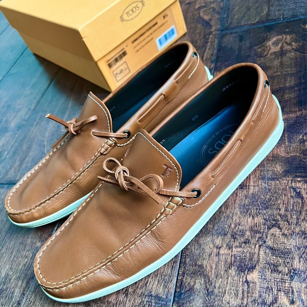 TOD’S Men Lacceto Gommini drivers loafers 9.5